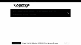 What Glamorous.pk website looked like in 2016 (7 years ago)