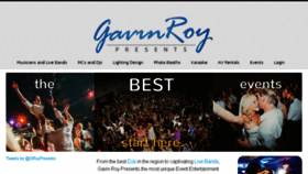 What Gavinroypresents.com website looked like in 2016 (7 years ago)