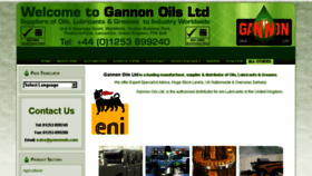 What Gannonoils.co.uk website looked like in 2016 (7 years ago)