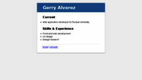 What Gerryalvarez.com website looked like in 2016 (7 years ago)