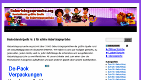 What Geburtstagssprueche.org website looked like in 2016 (7 years ago)