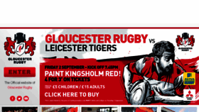 What Gloucesterrugby.co.uk website looked like in 2016 (7 years ago)