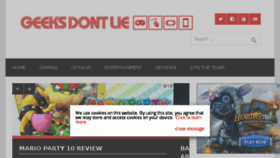 What Geeksdontlie.co.uk website looked like in 2016 (7 years ago)