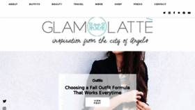 What Glamlatte.com website looked like in 2016 (7 years ago)