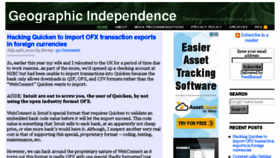 What Geographic-independence.com website looked like in 2016 (7 years ago)