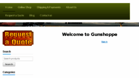 What Gunshoppe.co.za website looked like in 2016 (7 years ago)