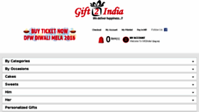 What Gift2india.us website looked like in 2016 (7 years ago)