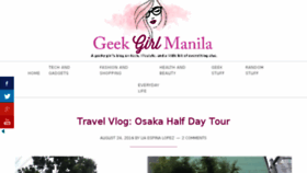 What Geekgirlmanila.com website looked like in 2016 (7 years ago)