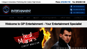 What Gpcollegeentertainment.com website looked like in 2016 (7 years ago)