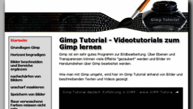What Gimp-tutorials.de website looked like in 2016 (7 years ago)