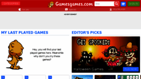 What Gamesgames.net website looked like in 2016 (7 years ago)