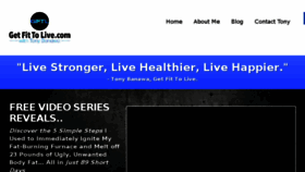 What Getfittolive.com website looked like in 2016 (7 years ago)