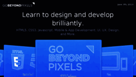 What Gobeyondpixels.com website looked like in 2016 (7 years ago)