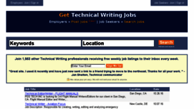 What Gettechnicalwritingjobs.com website looked like in 2016 (7 years ago)