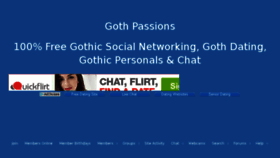 What Gothpassions.com website looked like in 2016 (7 years ago)