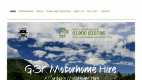 What Gskmotorhomes.co.uk website looked like in 2016 (7 years ago)