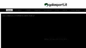 What Galasport.it website looked like in 2016 (7 years ago)