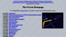 What Gltron.org website looked like in 2016 (7 years ago)