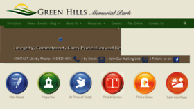 What Greenhillsmemorial.com website looked like in 2016 (7 years ago)