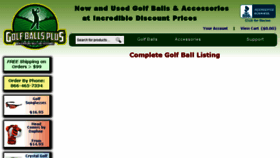 What Golfballsplus.com website looked like in 2016 (7 years ago)