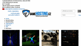 What Gamehosting.cz website looked like in 2016 (7 years ago)