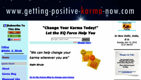 What Getting-positive-karma-now.com website looked like in 2016 (7 years ago)