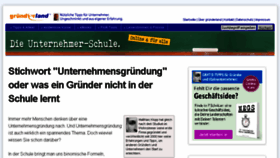 What Gruenderland.de website looked like in 2016 (7 years ago)