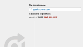 What Geekstrom.com website looked like in 2016 (7 years ago)