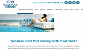 What Gr8glasspoolfencing.com.au website looked like in 2016 (7 years ago)