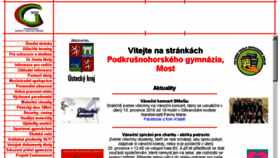 What Gymmost.cz website looked like in 2016 (7 years ago)