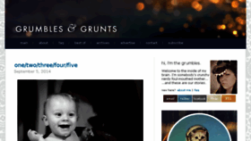 What Grumblesandgrunts.com website looked like in 2016 (7 years ago)