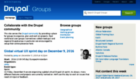What Groups.drupal.org website looked like in 2016 (7 years ago)
