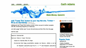 What Gathadams.com website looked like in 2016 (7 years ago)