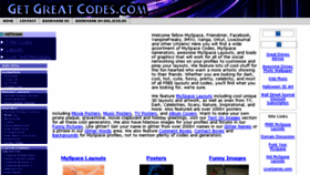 What Getgreatcodes.com website looked like in 2016 (7 years ago)