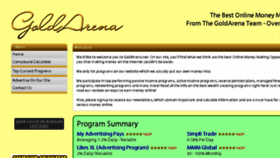 What Goldarena.net website looked like in 2016 (7 years ago)