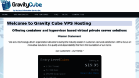 What Gravitycube.com website looked like in 2016 (7 years ago)