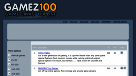 What Gamez100.com website looked like in 2016 (7 years ago)