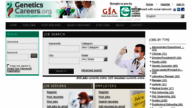 What Geneticscareers.org website looked like in 2016 (7 years ago)