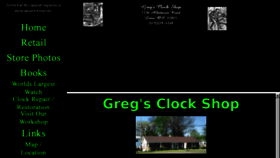 What Gregsclocks.com website looked like in 2016 (7 years ago)