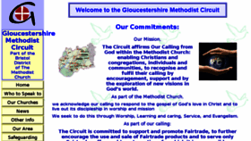 What Gloucestershiremethodist.org.uk website looked like in 2016 (7 years ago)