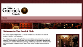 What Garrickclub.co.uk website looked like in 2016 (7 years ago)