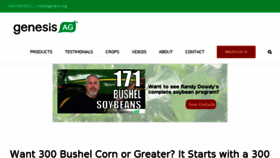What Genesis.ag website looked like in 2016 (7 years ago)