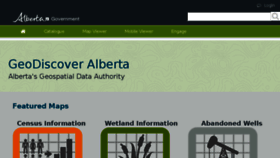 What Geodiscoveralberta.ca website looked like in 2016 (7 years ago)