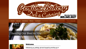 What Genuinebakery.com website looked like in 2016 (7 years ago)