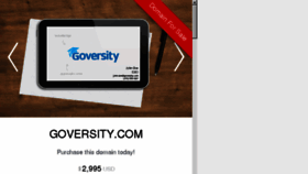 What Goversity.com website looked like in 2017 (7 years ago)