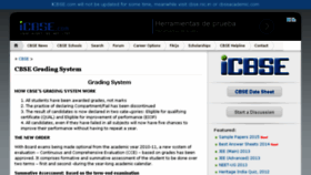 What Grading.icbse.com website looked like in 2017 (7 years ago)
