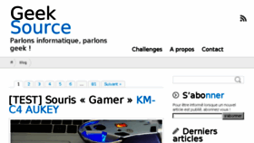What Geeksource.fr website looked like in 2017 (7 years ago)