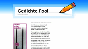 What Gedichte-pool.de website looked like in 2017 (7 years ago)