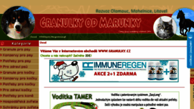 What Granulky.cz website looked like in 2017 (7 years ago)