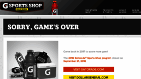 What Gatoradesportsshop.com website looked like in 2017 (7 years ago)